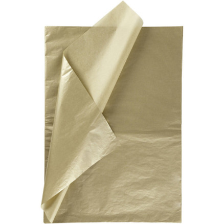 Silkepapir Ark 50x70 Guld 25ark