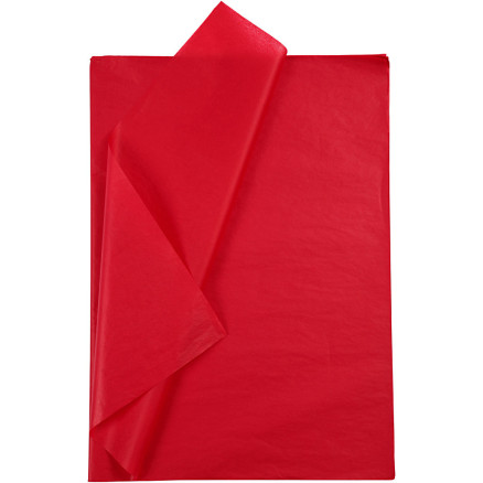 Silkepapir Ark 50x70 Rød 10ark
