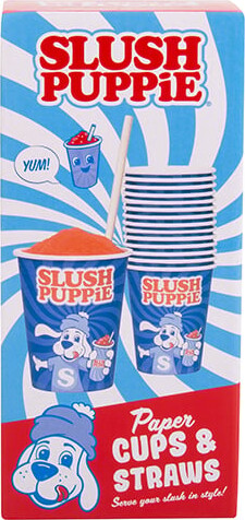 Slush Puppie Paper Cups Straws Fizz Creations