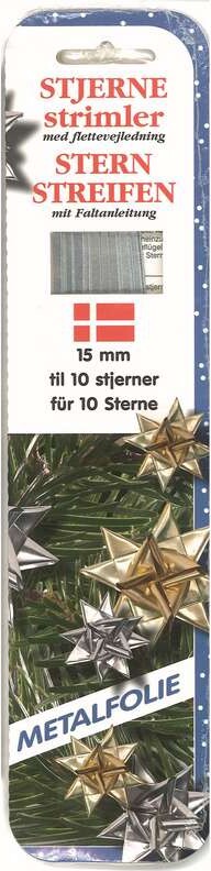 Stjernestrimler 15mm 40stk Sølv 15040