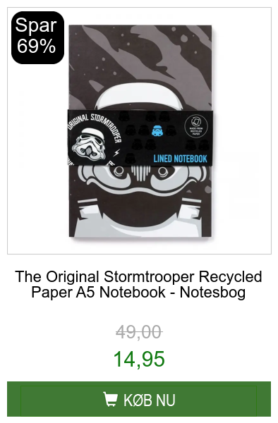 The Original Stormtrooper Recycled Paper Notebook Notesbog