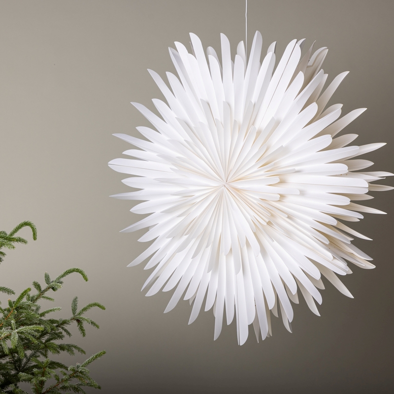 Topaz Stjerneformet Loftlampe Hvidt Papir Fem Størrelser 100