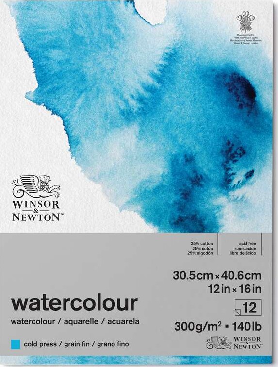 Winsor   Newton Akvarelpapir 30x40 Cold Press Ark