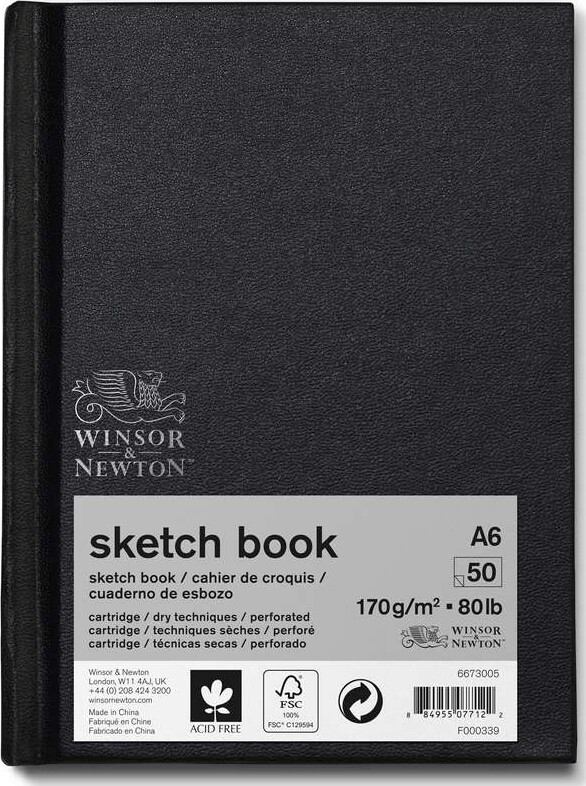 Winsor   Newton Skitsebog Sketchbook 170g Sider