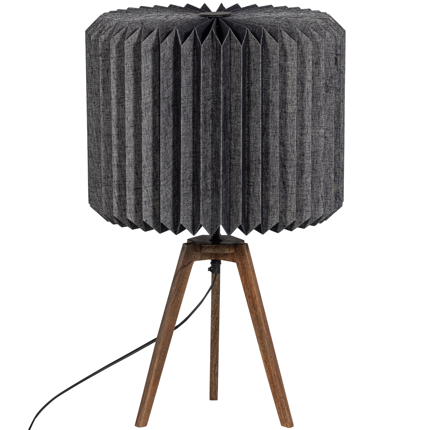 Woood Bones Bordlampe Papir Natural Sort 58x36x36