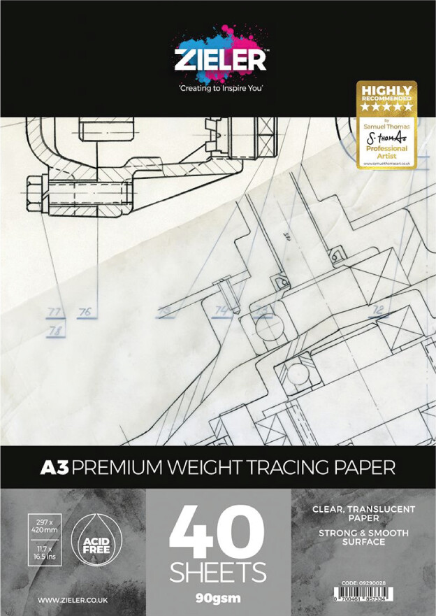 Zieler Tracing Blok Transparent Papir Ark